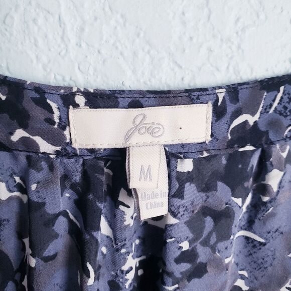 Joie Vivette Abstract Blue Silk Wrap Blouse - Picture 5 of 7